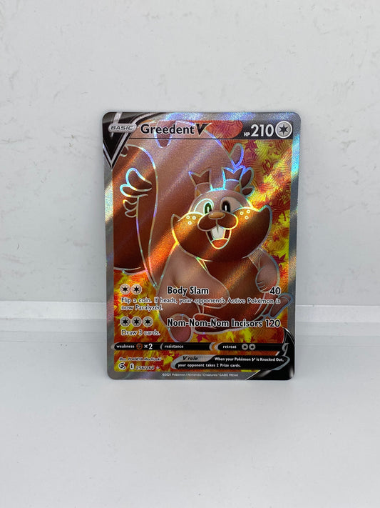 Greedent V 256/264 Full Art  Fusion Strike ( LP ) FRENLY BRICKS - Open 7 Days