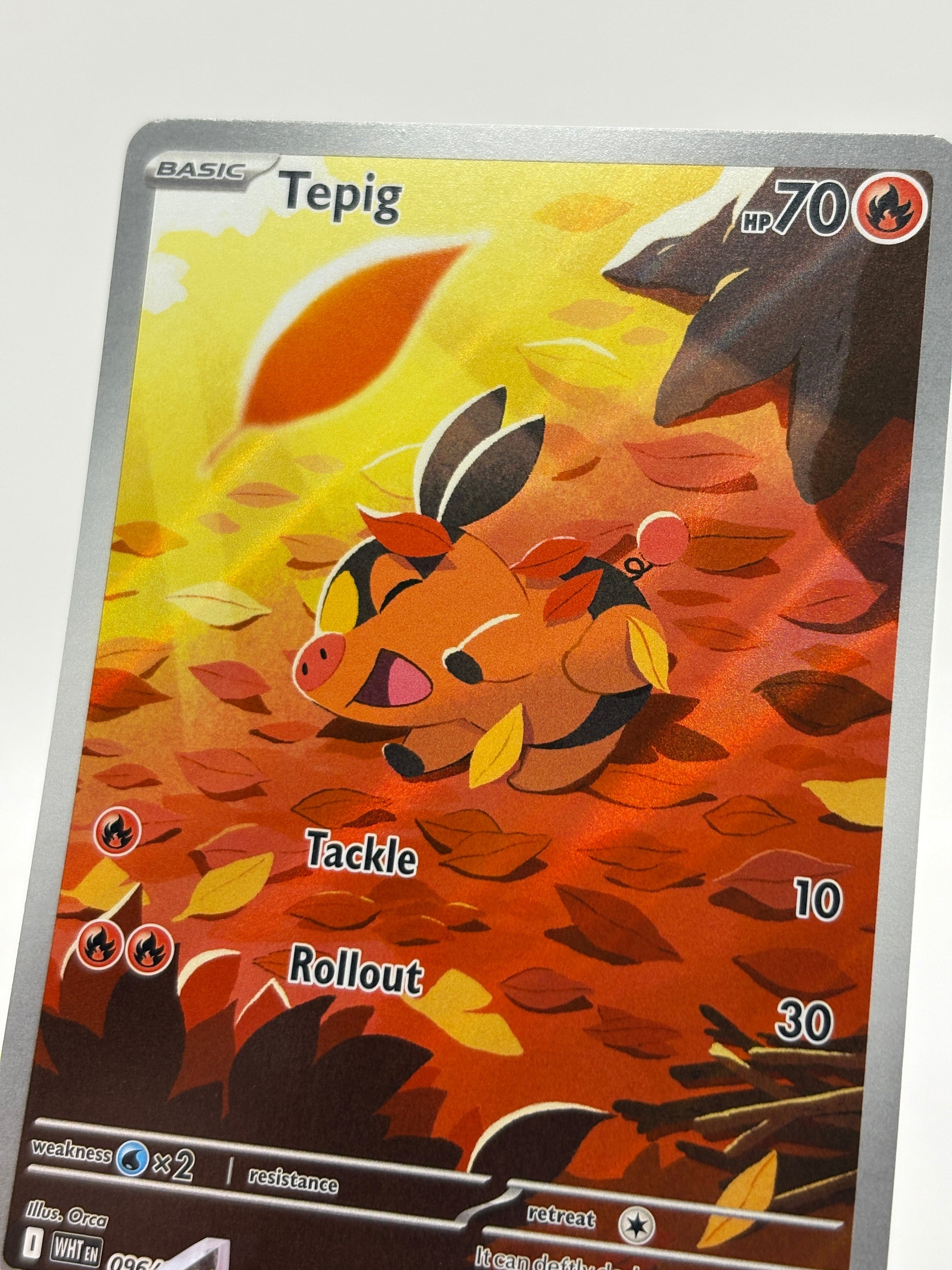 Pokemon TCG White Flare - Tepig 096/086 Illustration Rare NM FRENLY BRICKS - Open 7 Days