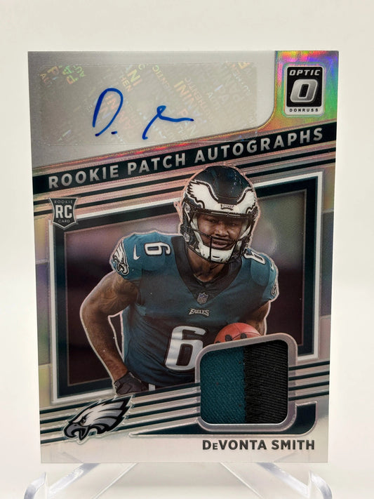2021 Panini Donruss Optic #RPA-DS Devonta Smith /25 RPA Rookie Auto Silver FRENLY BRICKS - Open 7 Days
