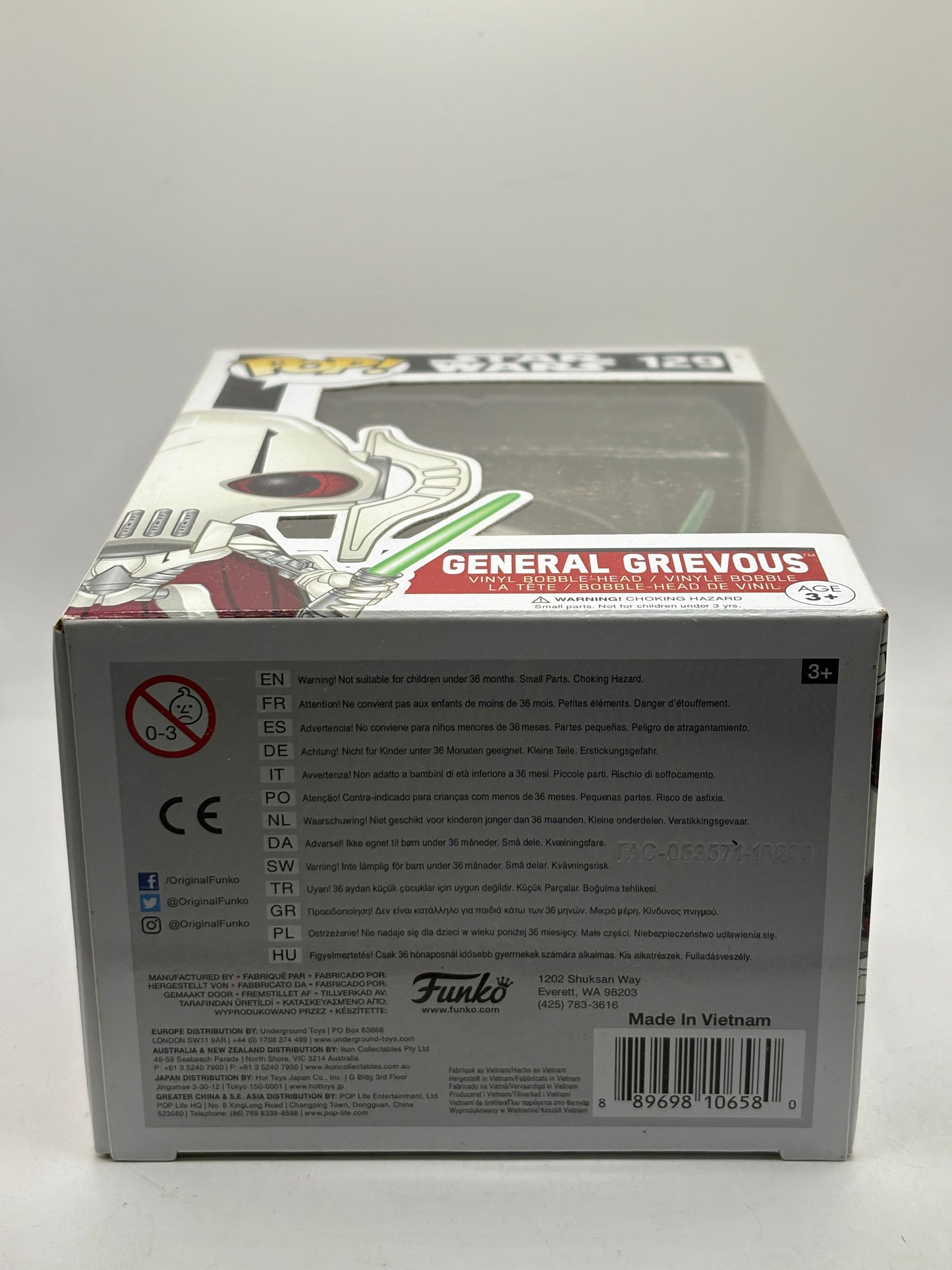 Funko POP! Star Wars #129 General Grievous Vinyl Bobble Head FRENLY BRICKS - Open 7 Days
