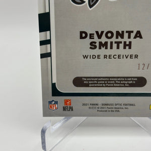 2021 Panini Donruss Optic #RPA-DS Devonta Smith /25 RPA Rookie Auto Silver FRENLY BRICKS - Open 7 Days