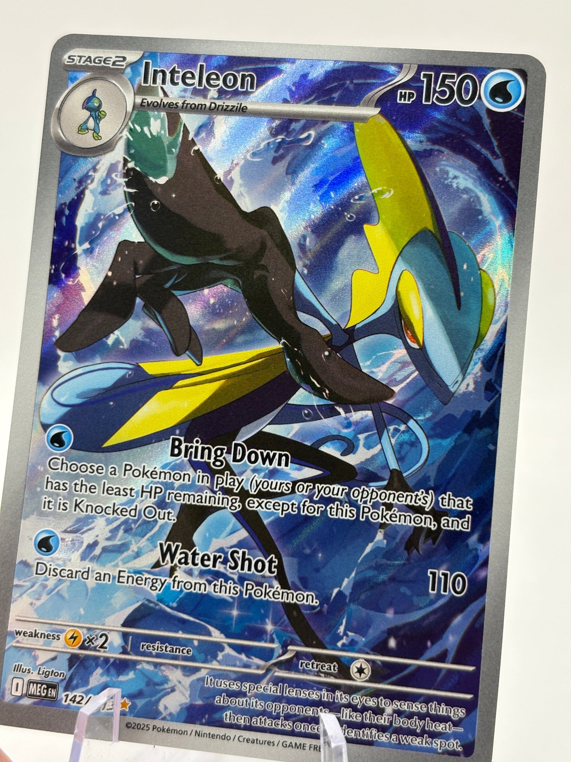 Pokemon TCG Mega Evolution- Inteleon 142/132 Illustration Rare NM FRENLY BRICKS - Open 7 Days