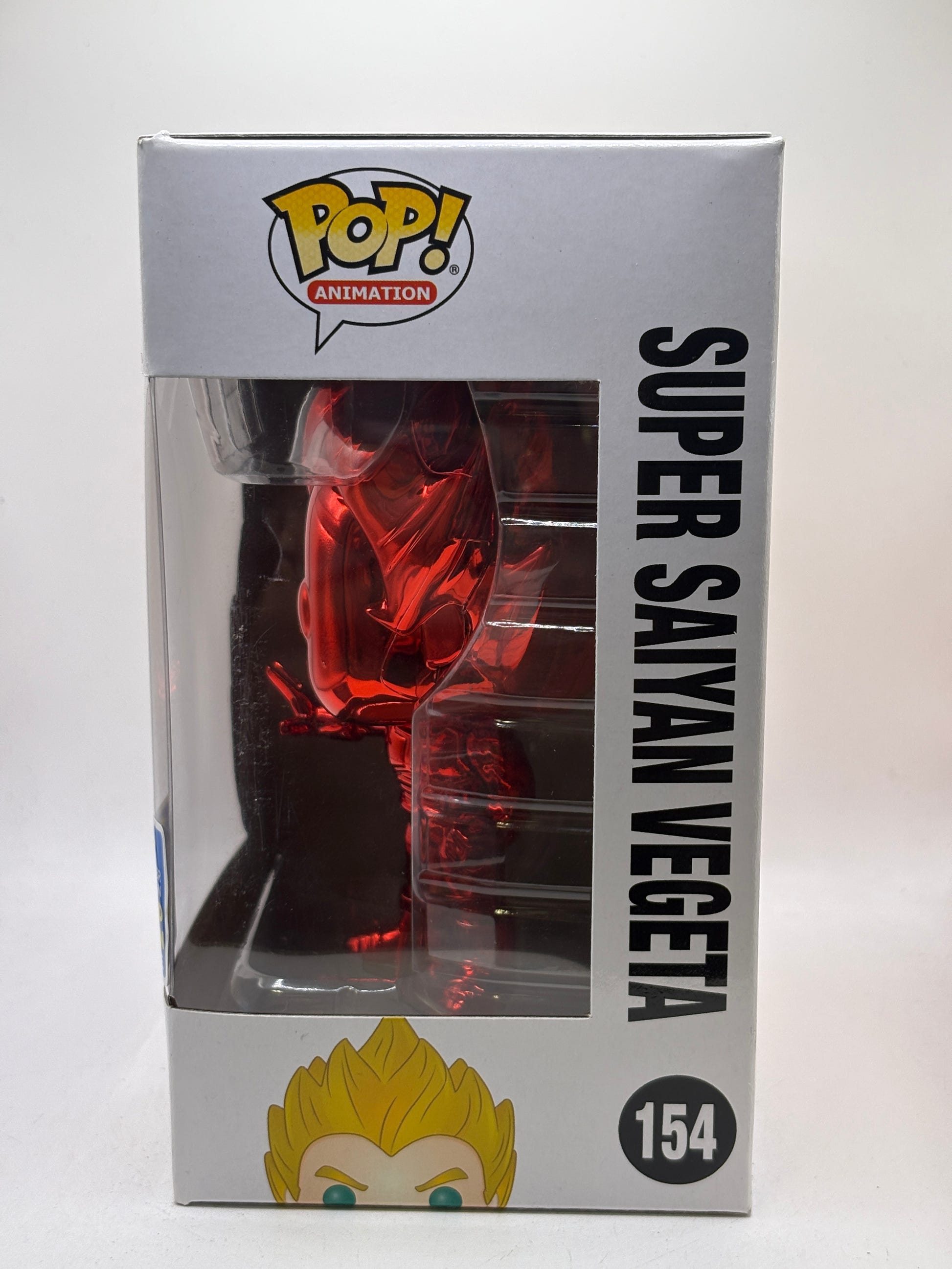 Funko POP! Animation Dragon Ball Z #154 Super Saiyan Vegeta 2019 Summer Red Chrome image 2