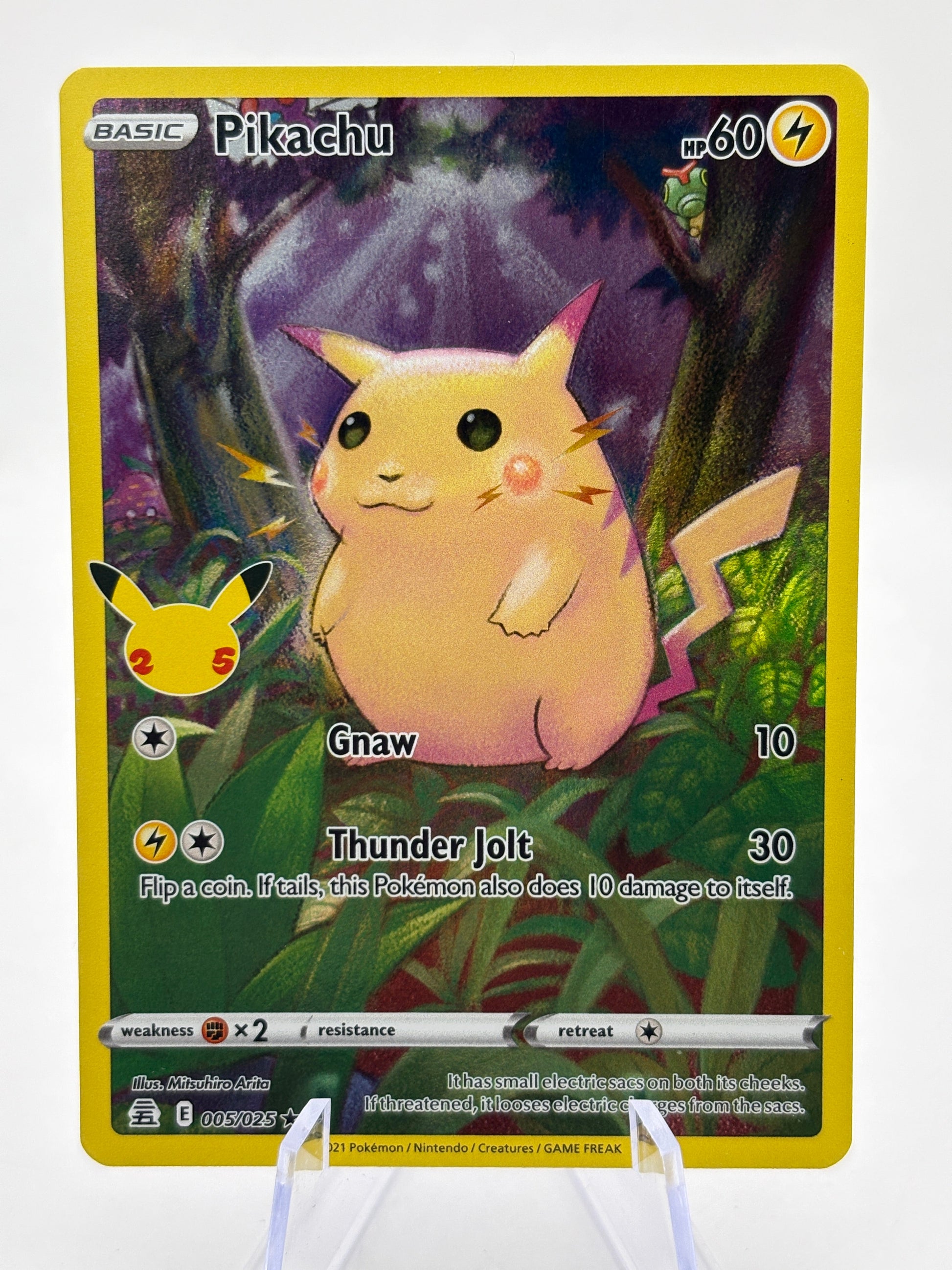 Pokemon TCG Celebrations- Pikachu 005/025 Full Art LP FRENLY BRICKS - Open 7 Days