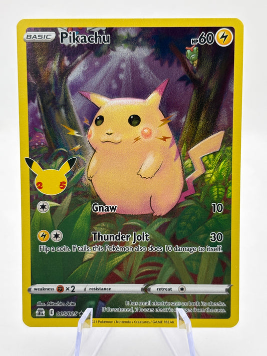 Pokemon TCG Celebrations- Pikachu 005/025 Full Art LP FRENLY BRICKS - Open 7 Days