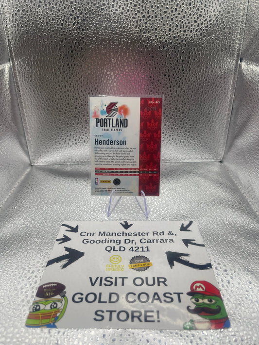 2024-25 Panini Court Kings Scoot Henderson Pink /99 FRENLY BRICKS - Open 7 Days