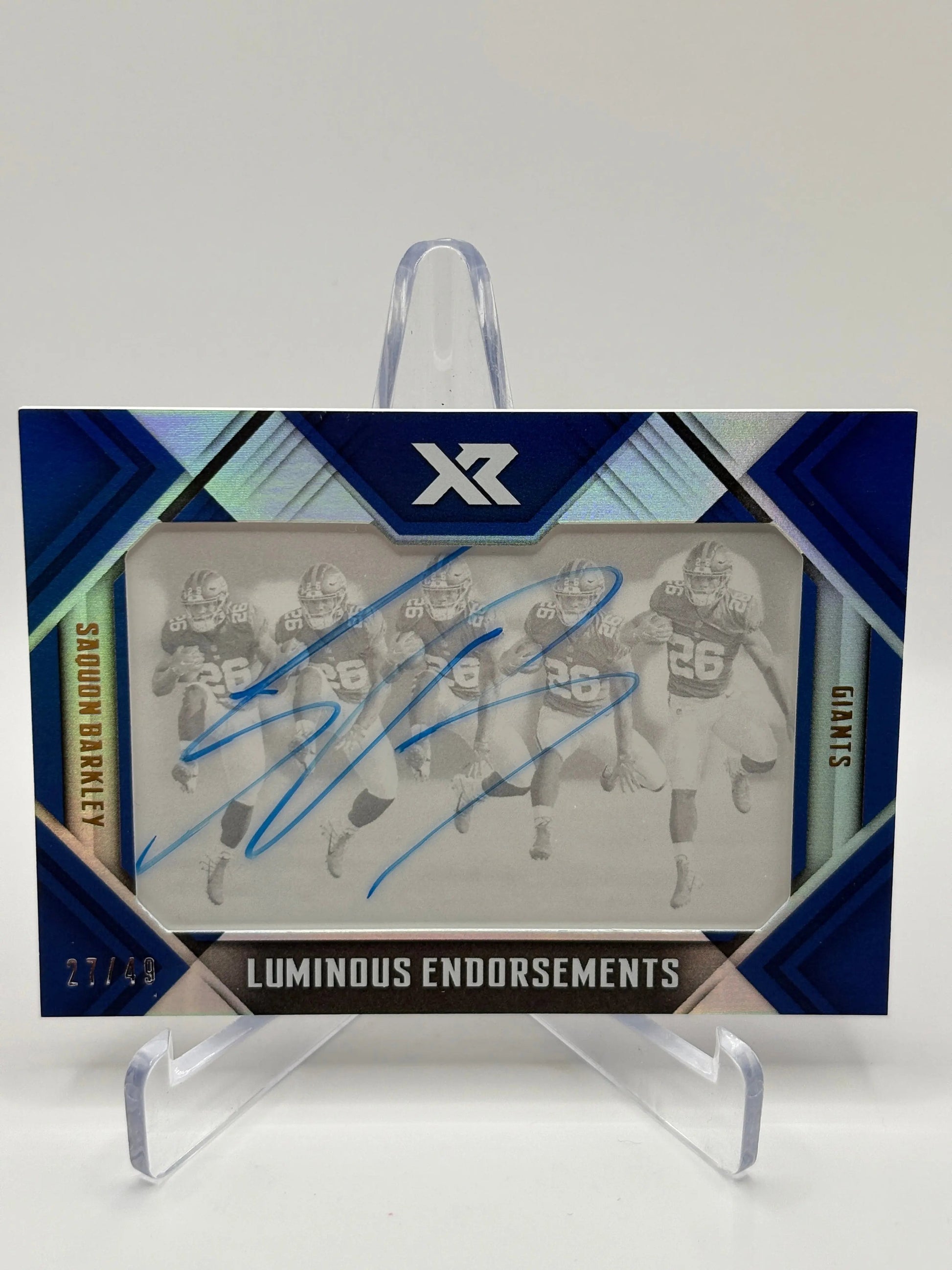 2018 Panini XR Football Saquon Barkley Auto /49 #LE-2 Luminous Endorsements FRENLY BRICKS - Open 7 Days