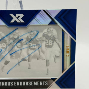 2018 Panini XR Football Saquon Barkley Auto /49 #LE-2 Luminous Endorsements FRENLY BRICKS - Open 7 Days
