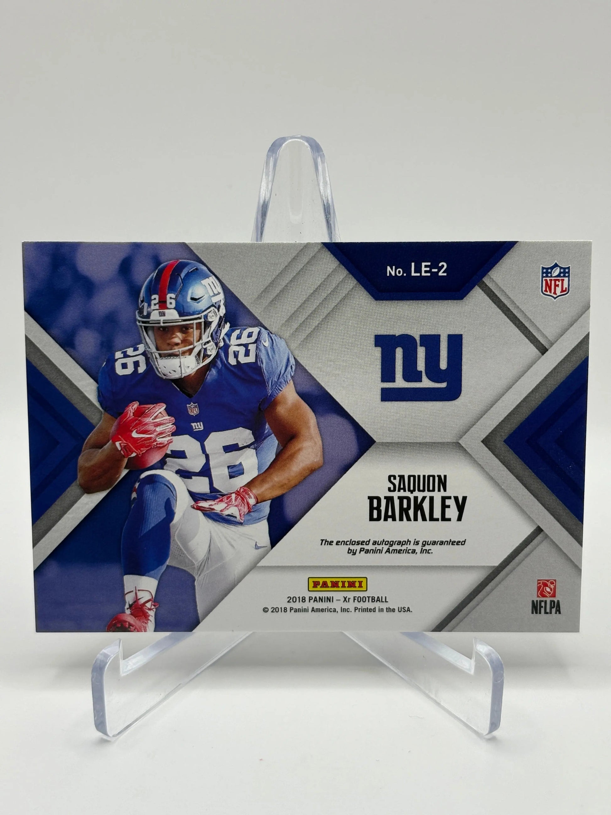 2018 Panini XR Football Saquon Barkley Auto /49 #LE-2 Luminous Endorsements FRENLY BRICKS - Open 7 Days