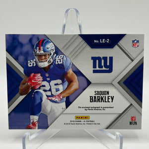 2018 Panini XR Football Saquon Barkley Auto /49 #LE-2 Luminous Endorsements FRENLY BRICKS - Open 7 Days