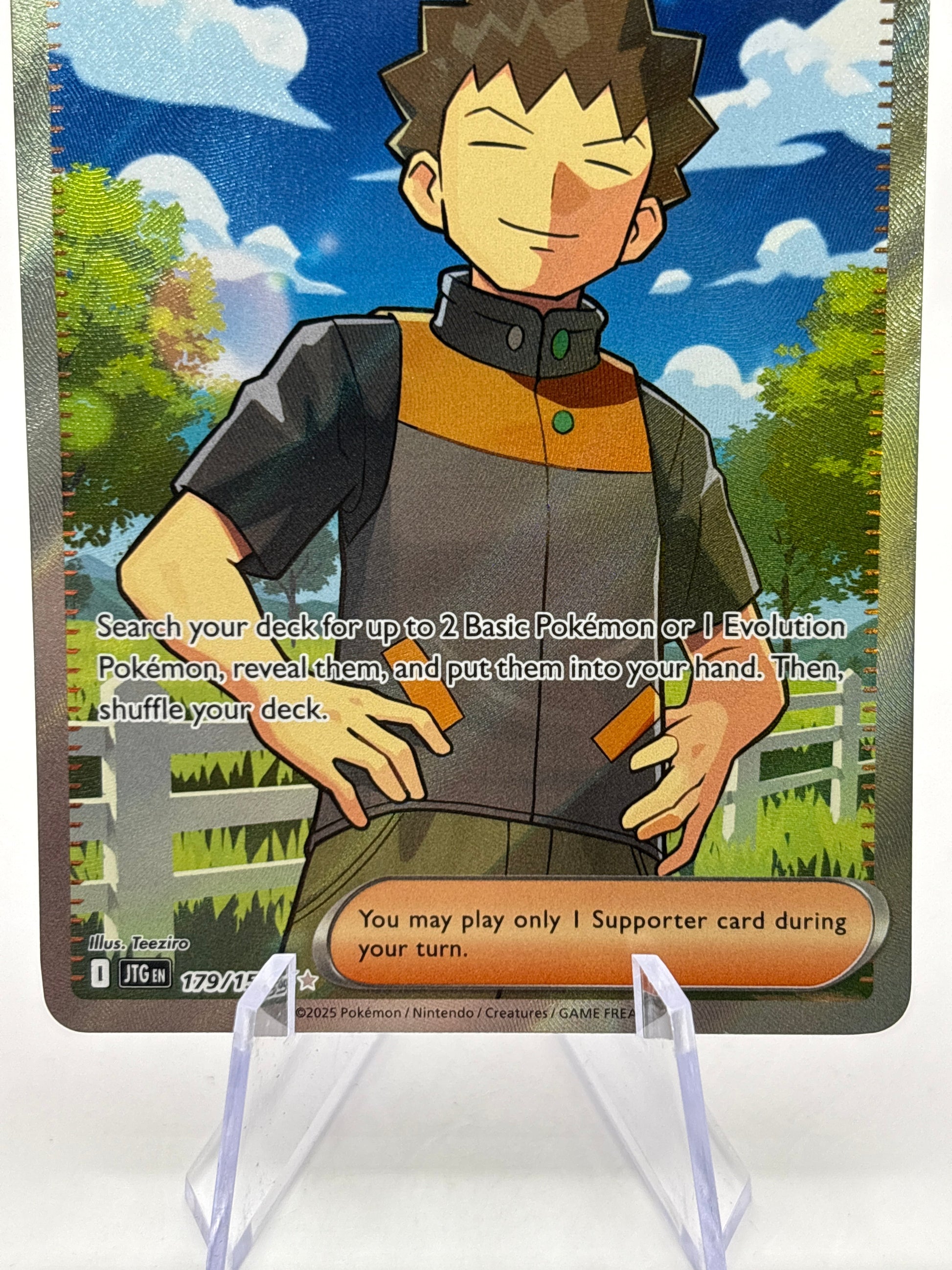Pokemon TCG Journey Together - Brock’s Scouting 179/159 Illustration Rare NM FRENLY BRICKS - Open 7 Days