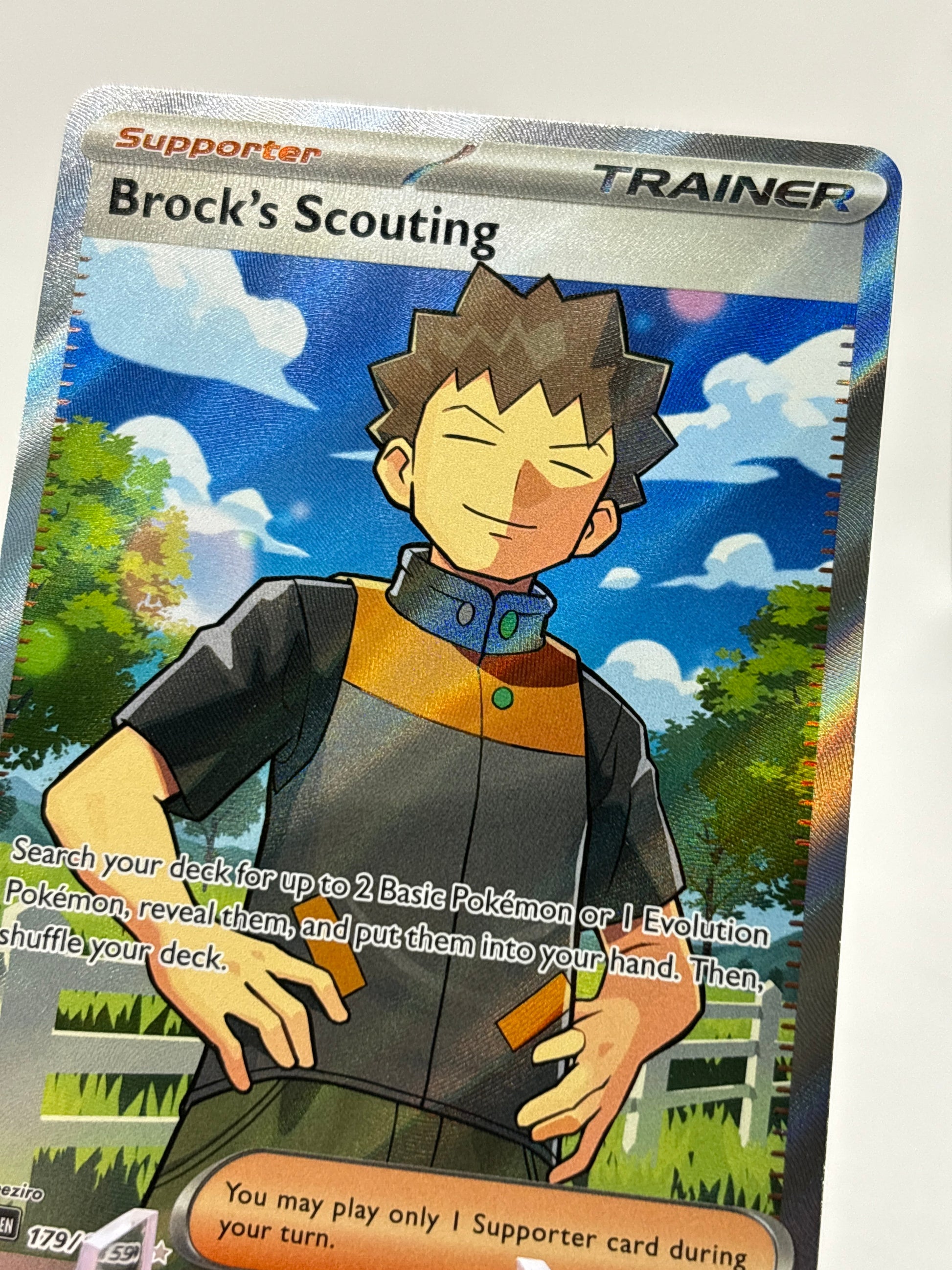 Pokemon TCG Journey Together - Brock’s Scouting 179/159 Illustration Rare NM FRENLY BRICKS - Open 7 Days