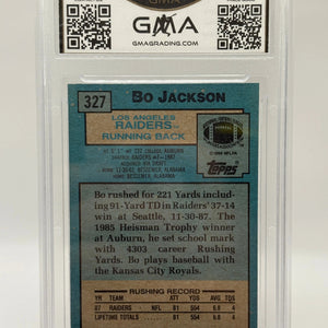 1988 Topps NFL #327 Bo Jackson Rookie Raiders GMA 10 Gem Mint FRENLY BRICKS - Open 7 Days