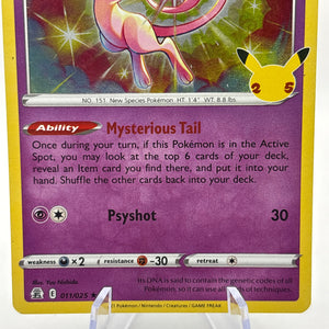 Pokemon TCG Celebrations- Mew 011/025 Holo LP FRENLY BRICKS - Open 7 Days