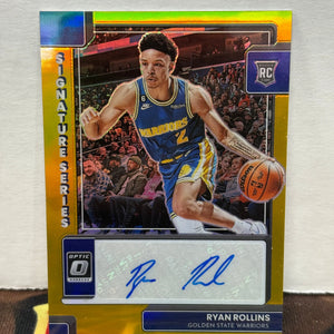 Ryan Rollins GOLD PRIZM AUTO /10 2022-23 Panini Optic ROOKIE CARD RC | BUCKS FRENLY BRICKS - Open 7 Days