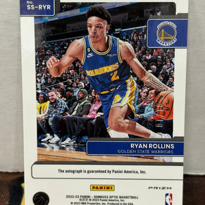 Ryan Rollins GOLD PRIZM AUTO /10 2022-23 Panini Optic ROOKIE CARD RC | BUCKS FRENLY BRICKS - Open 7 Days