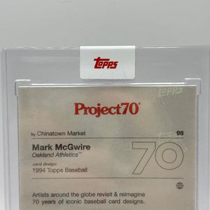 2021 Topps Project70 #98 1994 Topps Baseball Mark McGwire by Chinatown Market FRENLY BRICKS - Open 7 Days