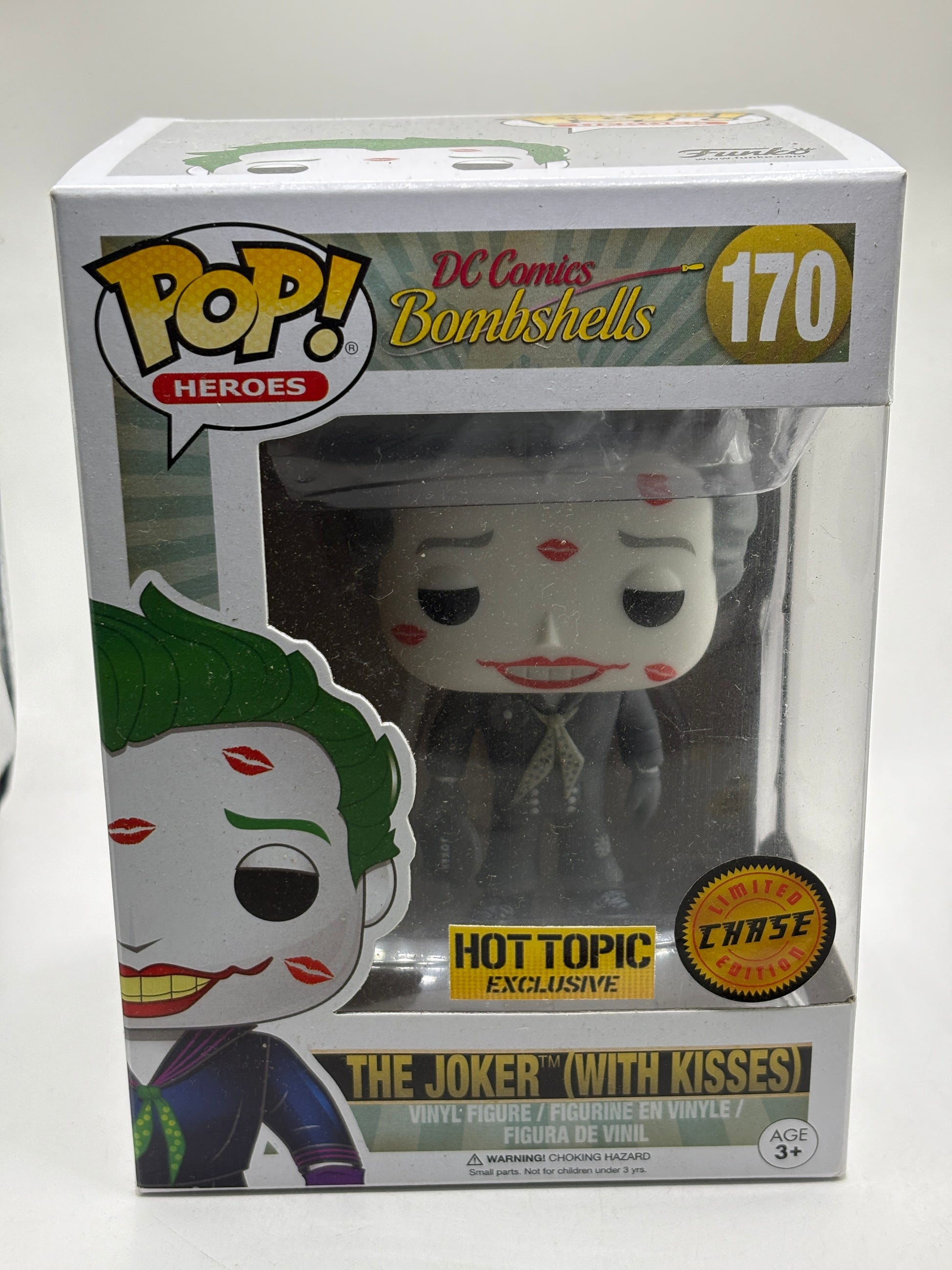 Funko POP! Heroes DC Bombshells #170 The Joker with Kisses Chase Hot Topic image 1