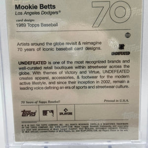 2021 Topps Project70 #132 1989 Topps Baseball Mookie Betts by Undefeated FRENLY BRICKS - Open 7 Days