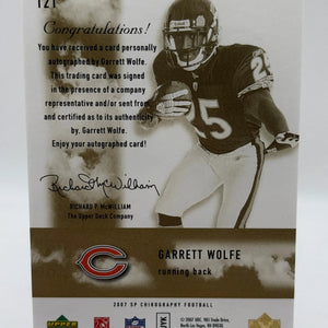 2007 SP Chirography Football #121 Garrett Wolfe Auto /699 FRENLY BRICKS - Open 7 Days