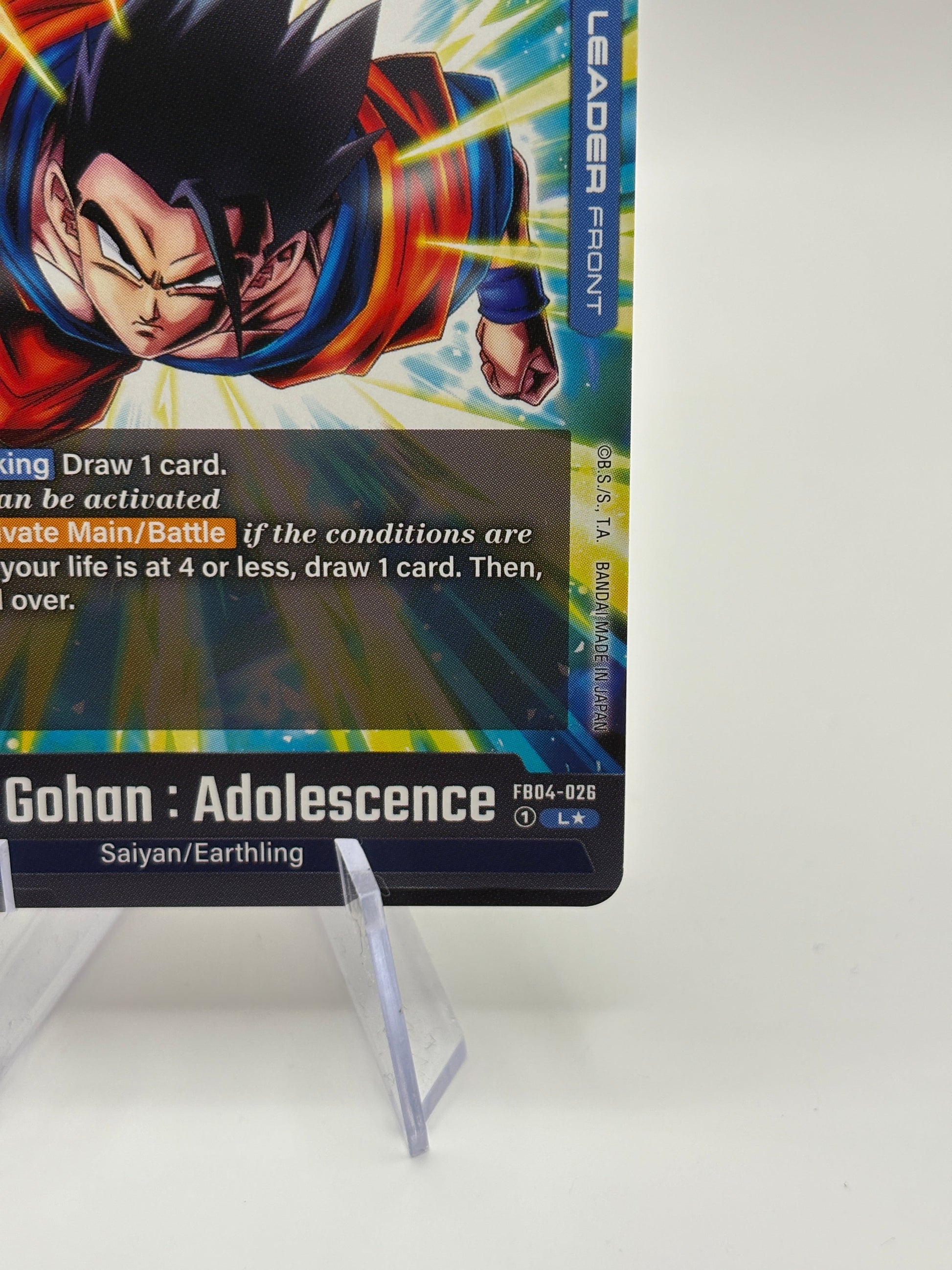 Dragon Ball Fusion World TCG - Son Gohan : Adolescence FB04-026 Leader Alt FRENLY BRICKS - Open 7 Days