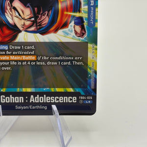 Dragon Ball Fusion World TCG - Son Gohan : Adolescence FB04-026 Leader Alt FRENLY BRICKS - Open 7 Days