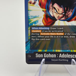 Dragon Ball Fusion World TCG - Son Gohan : Adolescence FB04-026 Leader Alt FRENLY BRICKS - Open 7 Days