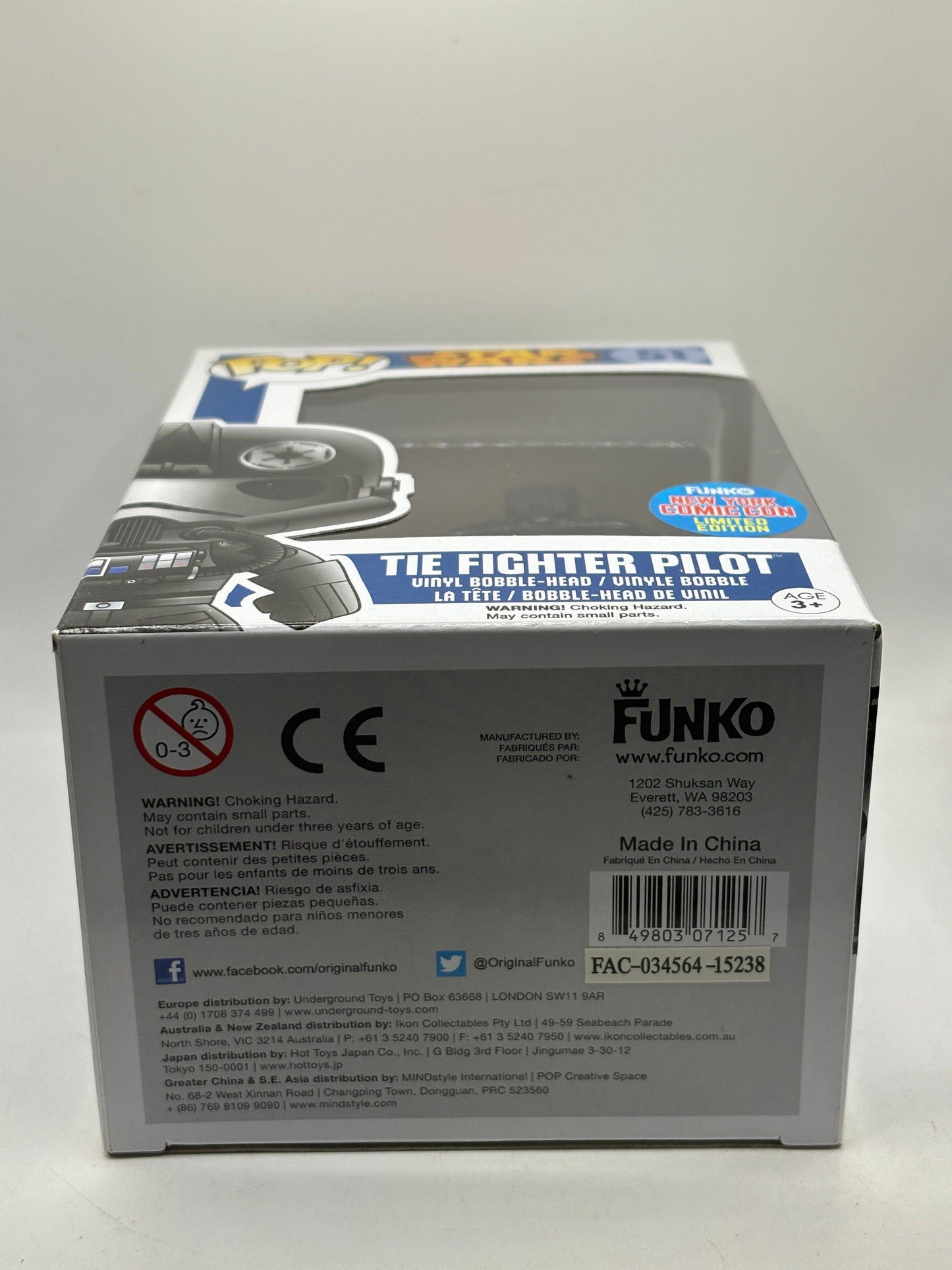 Funko POP! Star Wars #51 Tie Fighter Pilot New York Comic Con Limited Edition FRENLY BRICKS - Open 7 Days