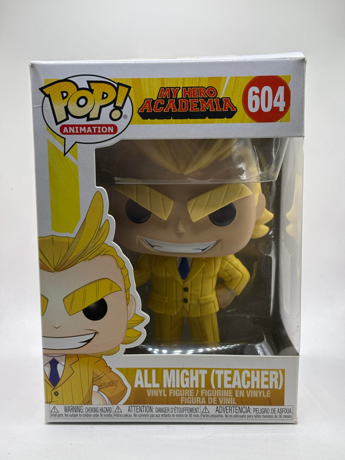 Funko POP! Animation My Hero Academia #604 All Might (Teacher) Vinyl Figure image 1