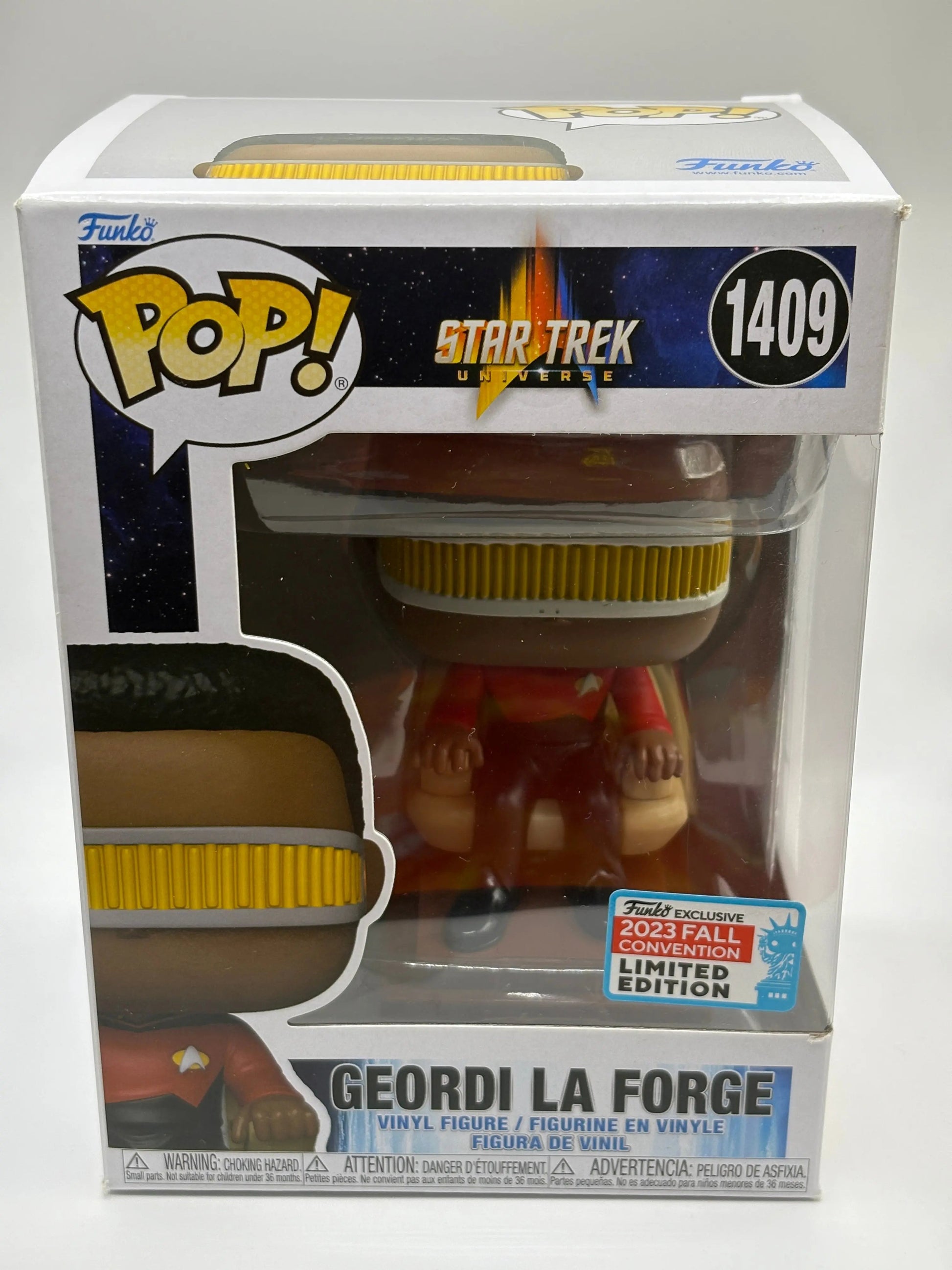 Funko POP! Star Trek Universe #1409 Geordi La Forge 2023 Fall Convention FRENLY BRICKS - Open 7 Days