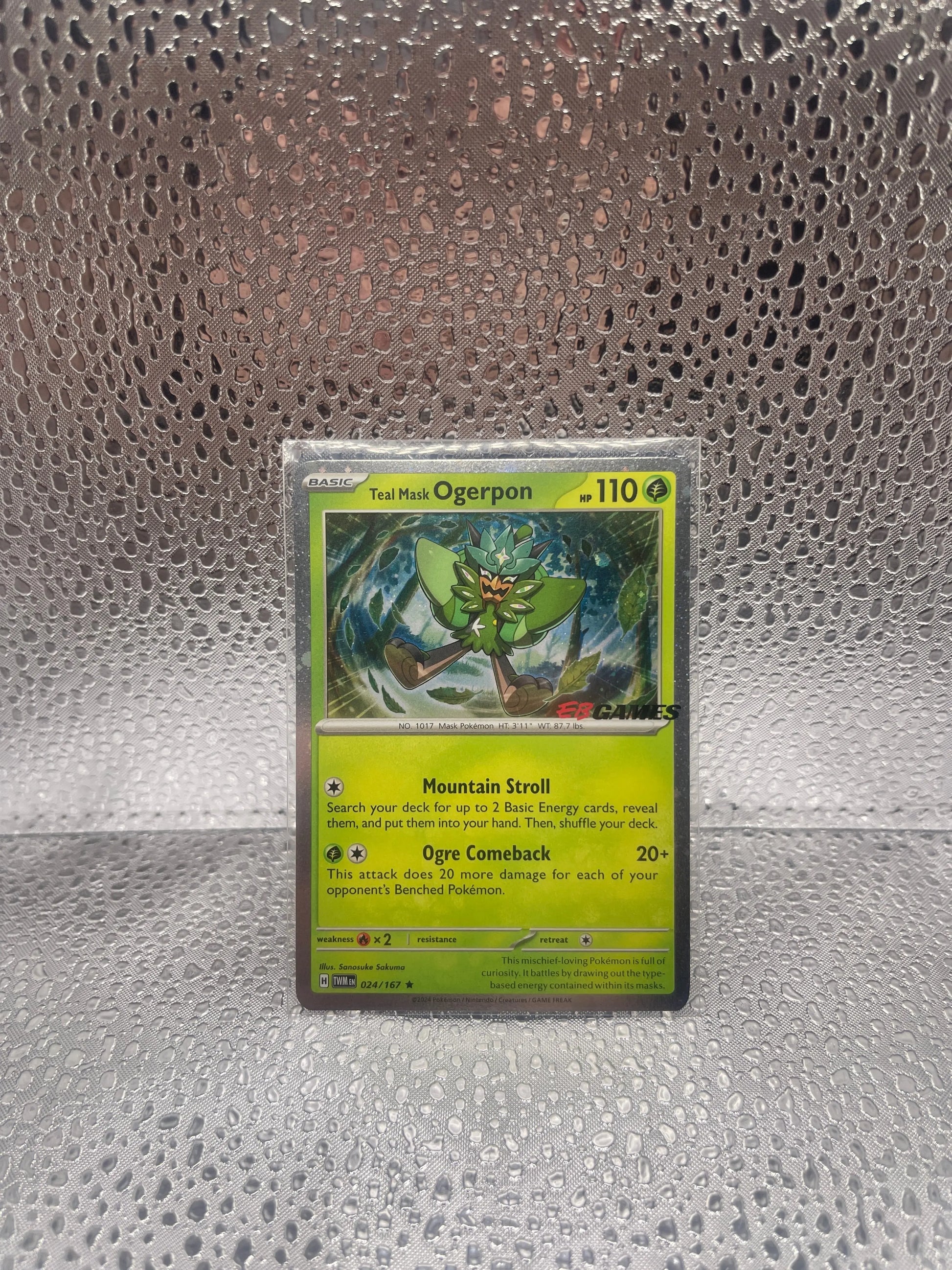 Teal Mask Ogerpon - 024/167 - Cosmos Holo Promo EB GAMES stamped FRENLY BRICKS - Open 7 Days