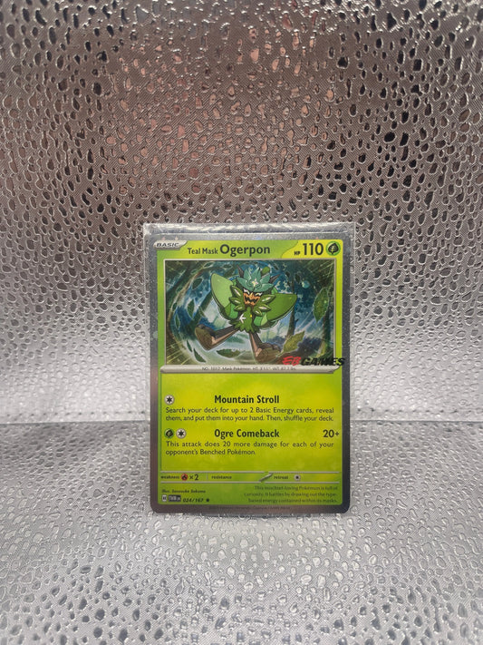 Teal Mask Ogerpon - 024/167 - Cosmos Holo Promo EB GAMES stamped FRENLY BRICKS - Open 7 Days