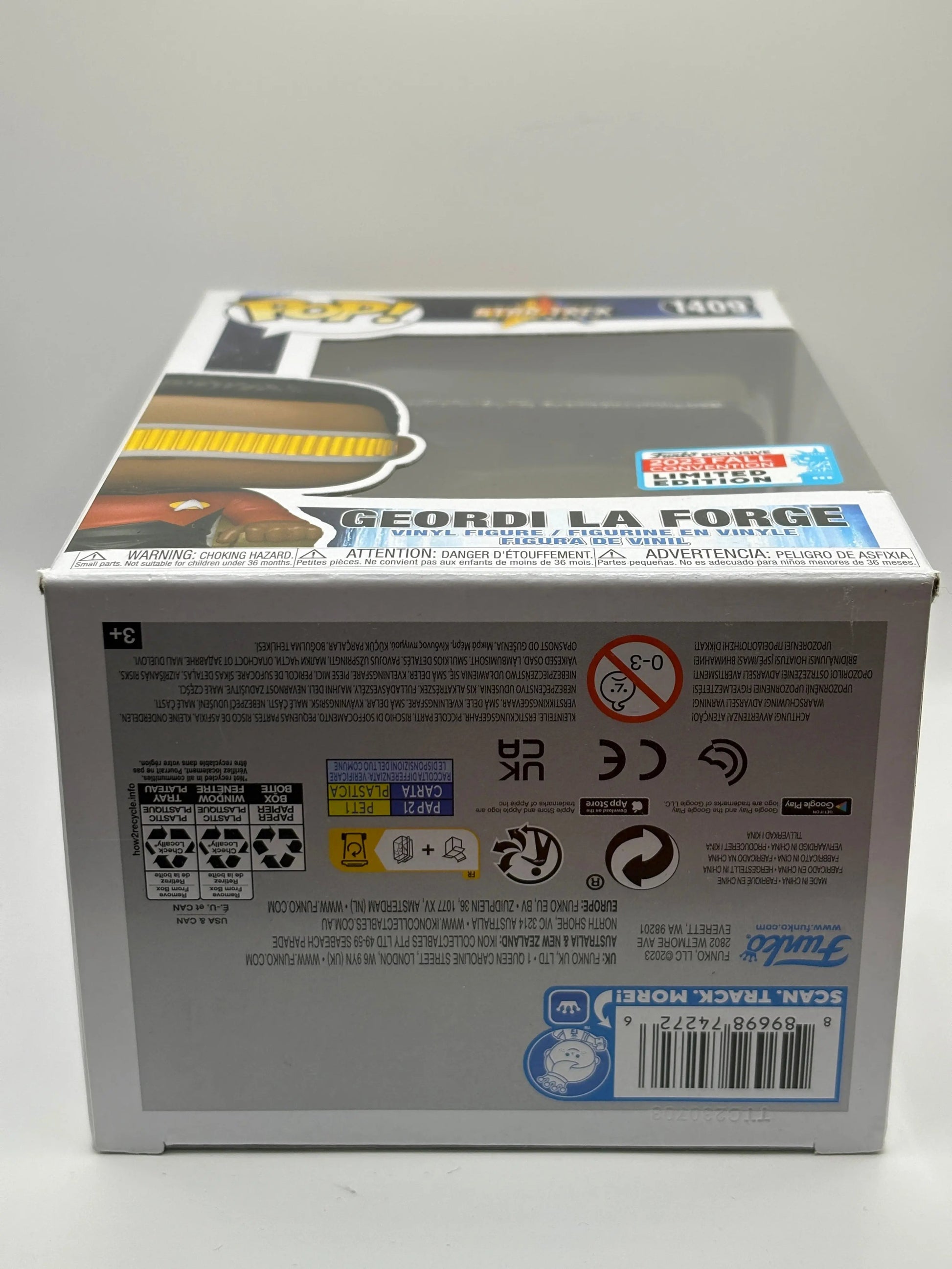 Funko POP! Star Trek Universe #1409 Geordi La Forge 2023 Fall Convention FRENLY BRICKS - Open 7 Days