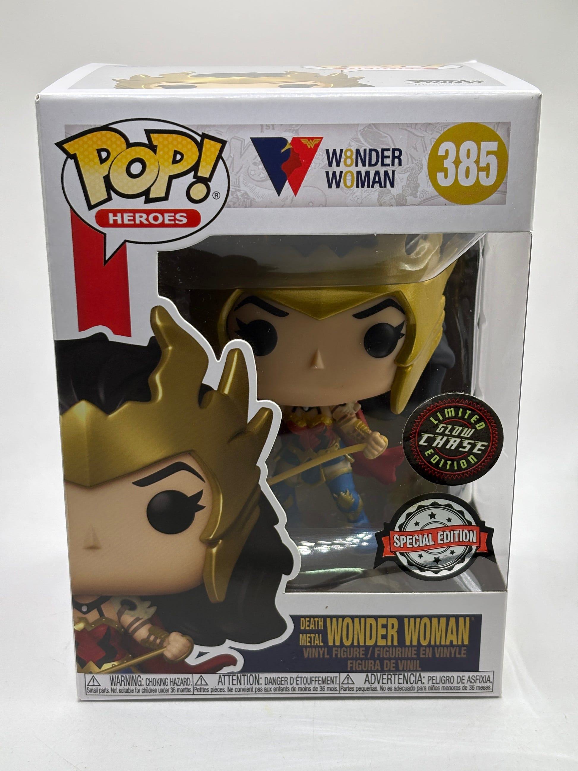 Funko POP! Heroes Wonder Woman 80 Years #385 Death Metal Wonder Woman Chase image 1