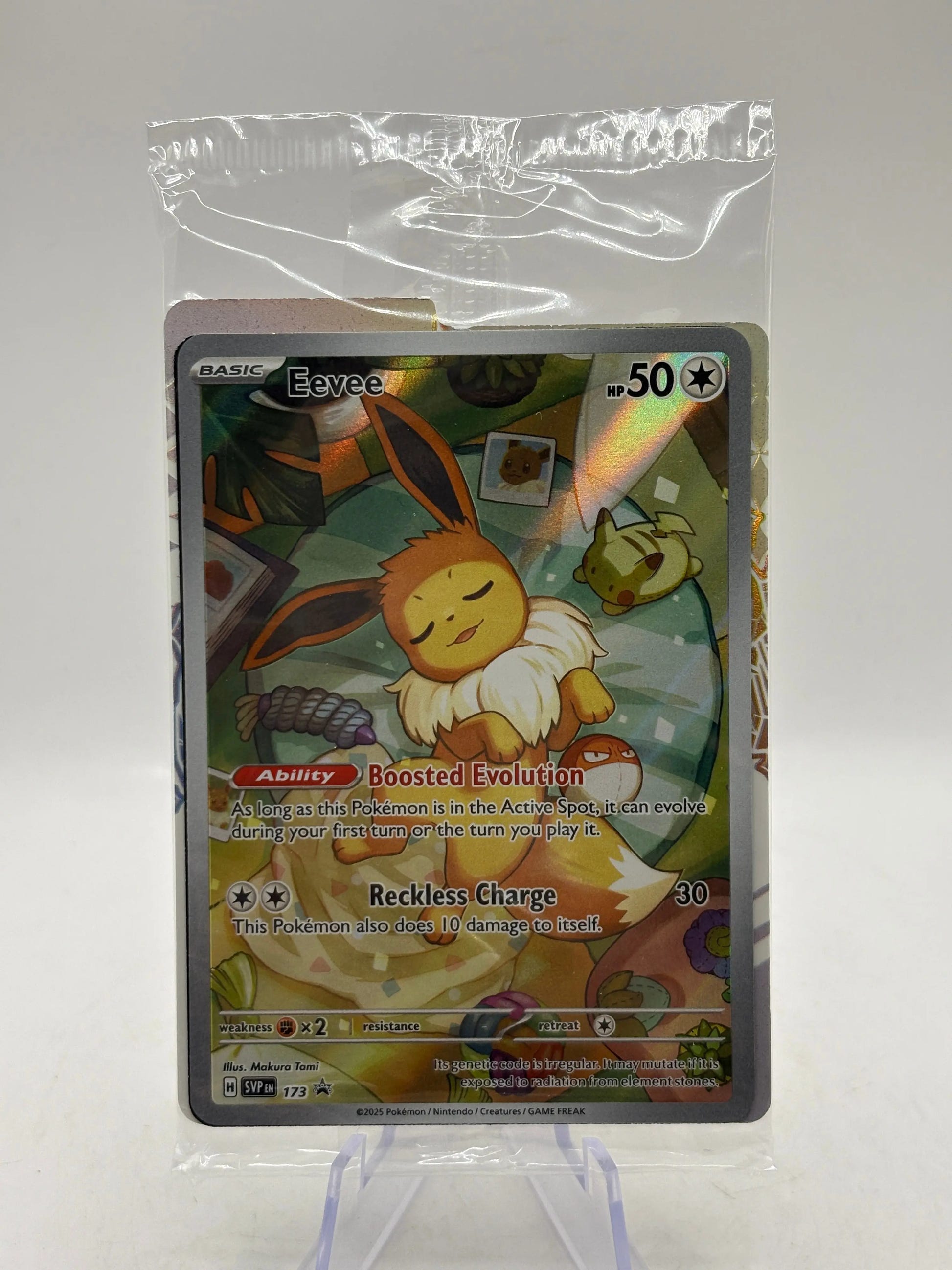 Pokemon TCG SVP Promos - Eevee SVP173 Black Star Illustration Rare Sealed FRENLY BRICKS - Open 7 Days image 1