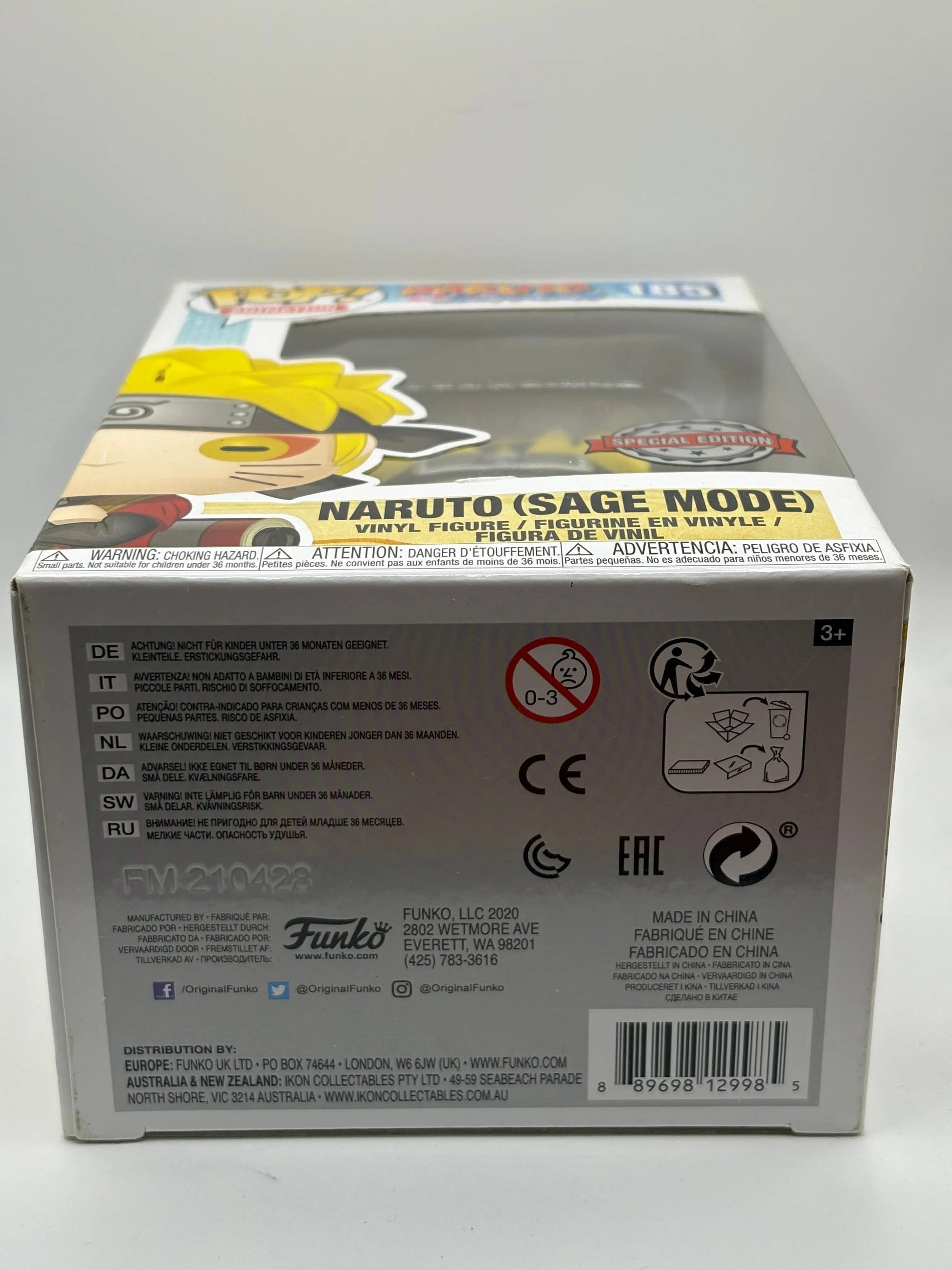 Funko POP! Animation Naruto Shippuden #185 Naruto Sage Mode SE FRENLY BRICKS - Open 7 Days