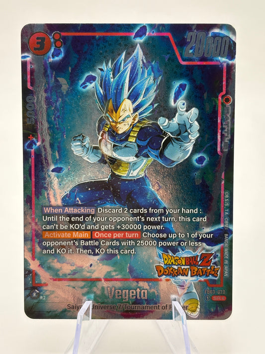 Dragon Ball Super Fusion World - Vegeta FB03-020 SR Alt Art Dokkan FRENLY BRICKS - Open 7 Days