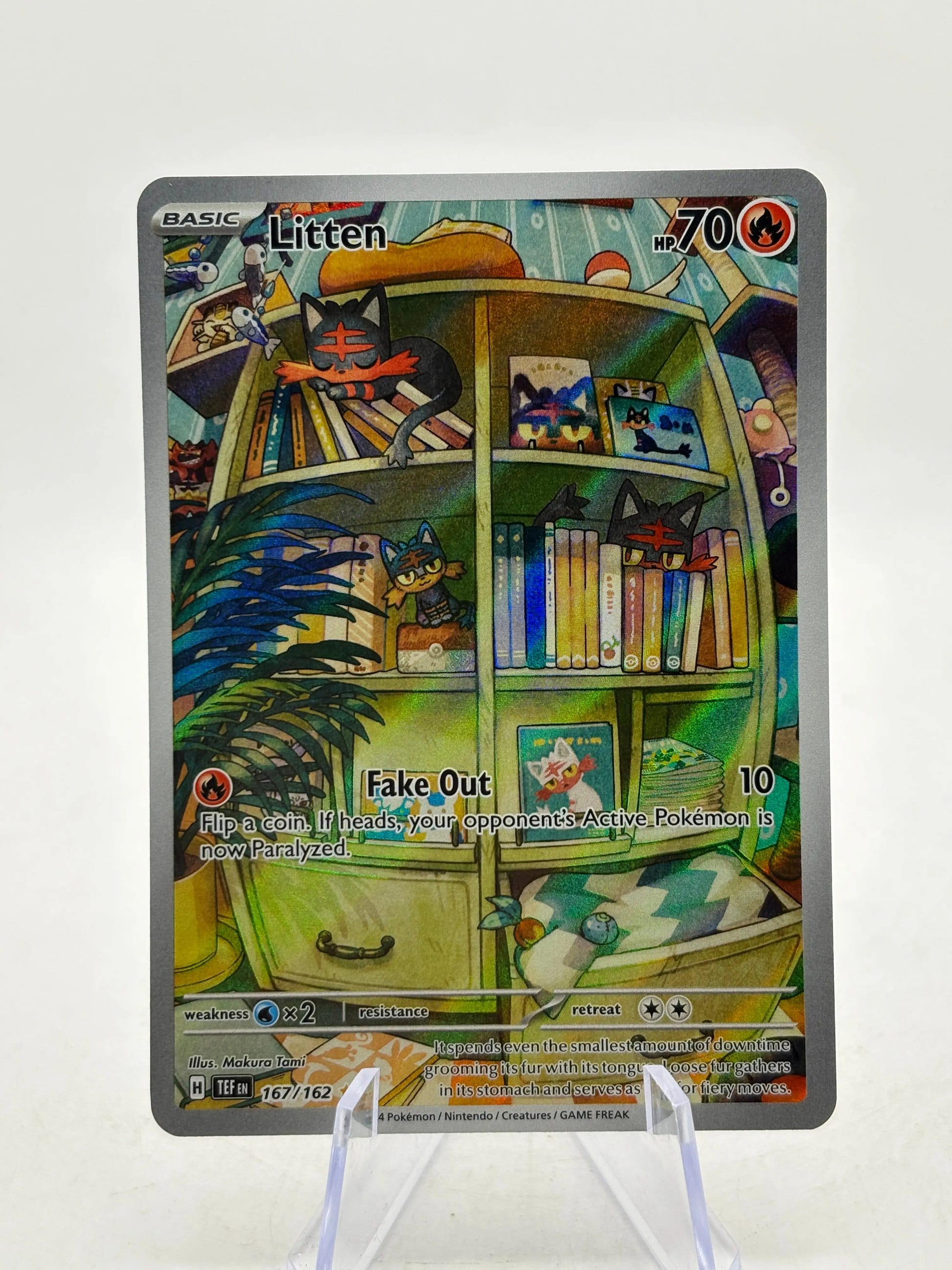 Pokemon TCG Temporal Forces - Litten 167/162 Illustration Rare NM FRENLY BRICKS - Open 7 Days image 1