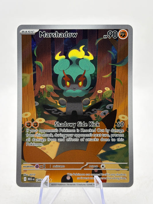 Pokemon TCG Mega Evolution - Marshadow 146/132 Illustration Rare NM FRENLY BRICKS - Open 7 Days