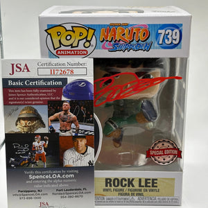 Funko POP! Animation Naruto Shippuden #739 Rock Lee SE Signed JSA Certified FRENLY BRICKS - Open 7 Days