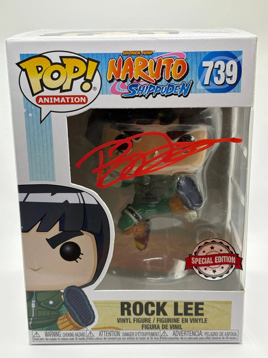 Funko POP! Animation Naruto Shippuden #739 Rock Lee SE Signed JSA Certified FRENLY BRICKS - Open 7 Days