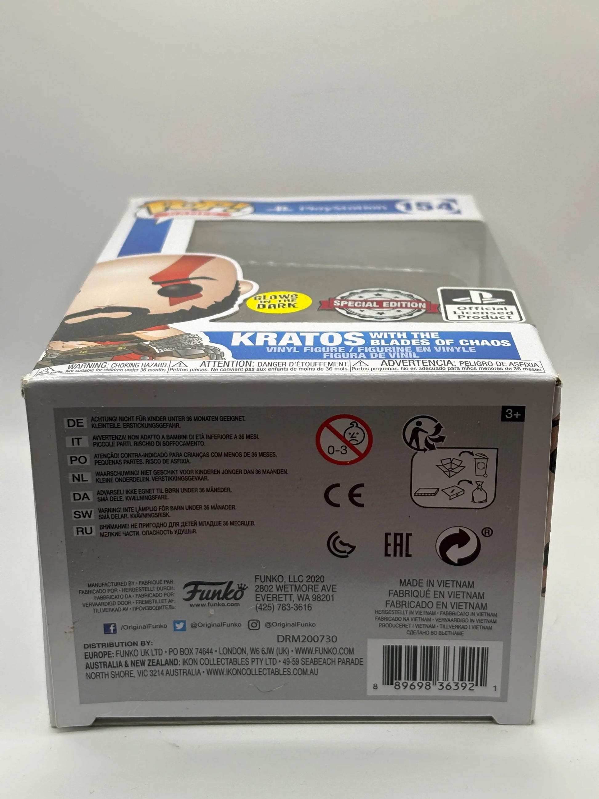 Funko POP! Games Playstation #154 Kratos with the Blades of Chaos Glow SE FRENLY BRICKS - Open 7 Days