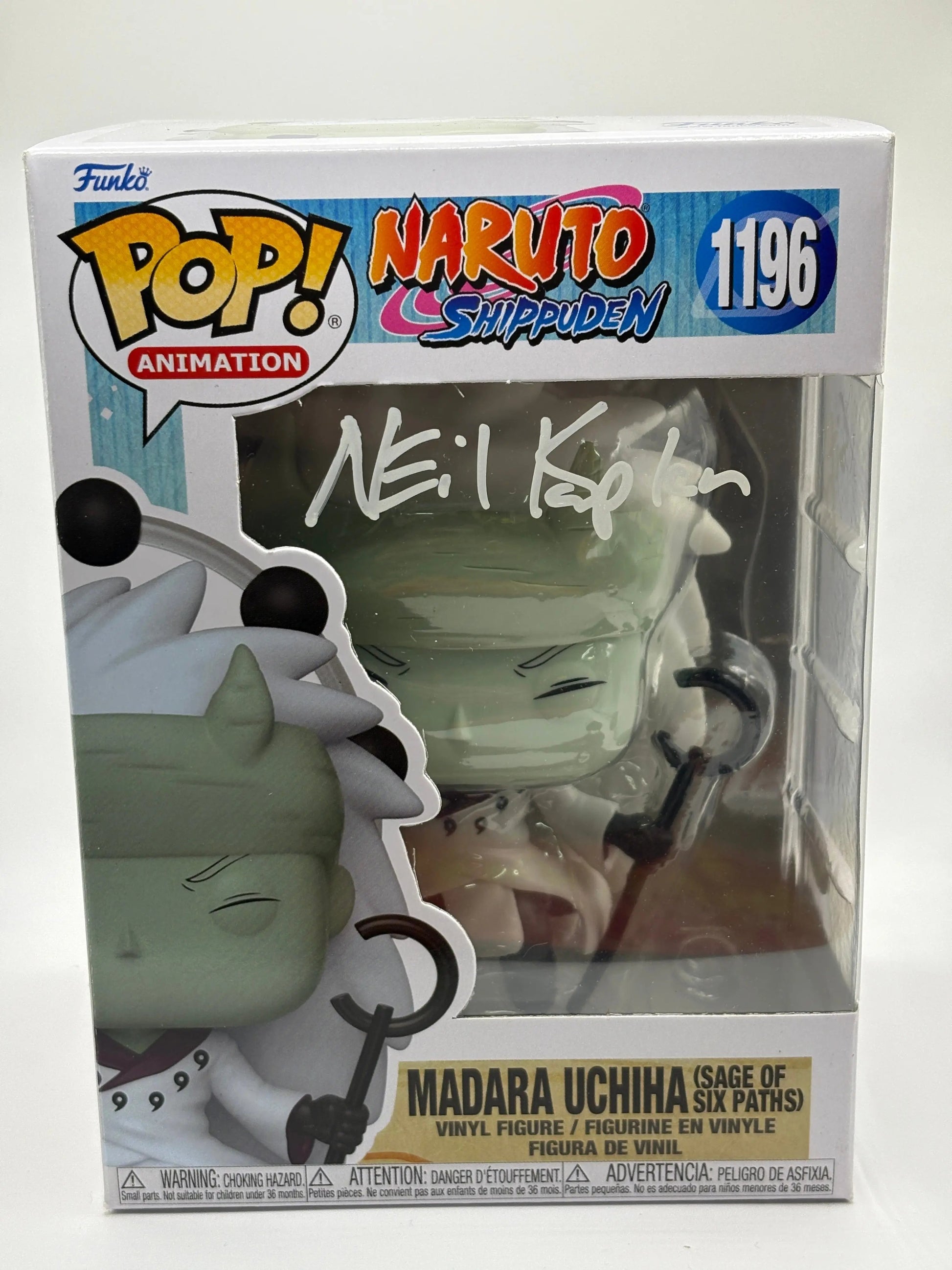 Funko POP! Animation Naruto #1196 Madara Uchiha Signed with Cert Neil Kaplan FRENLY BRICKS - Open 7 Days
