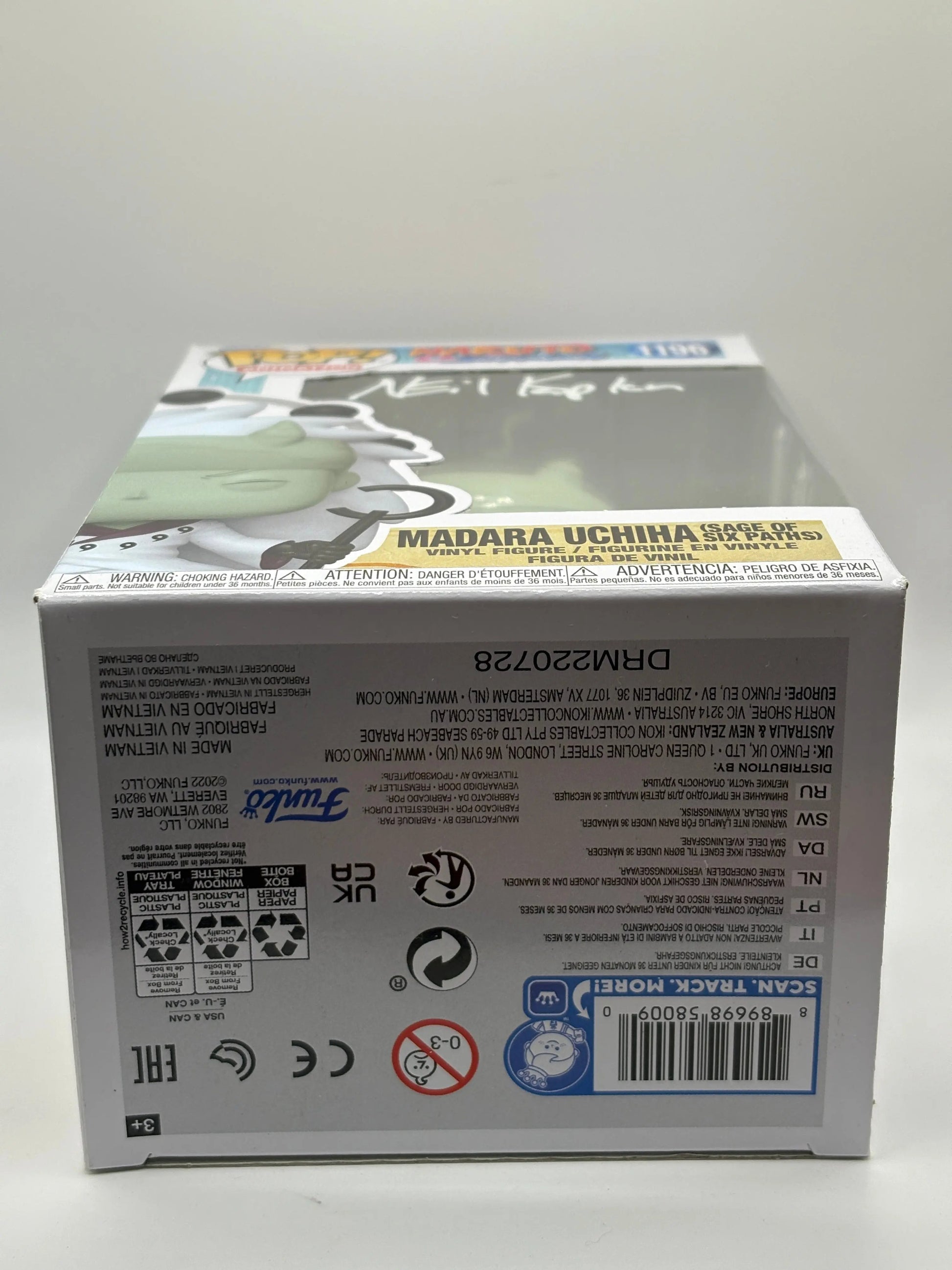 Funko POP! Animation Naruto #1196 Madara Uchiha Signed with Cert Neil Kaplan FRENLY BRICKS - Open 7 Days