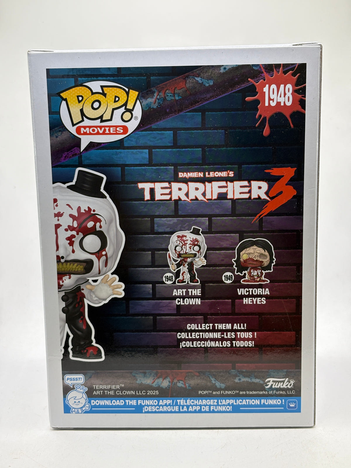 Funko POP! Movies The Terrifier 3 #1948 Art The Clown Black Light Chase image 3