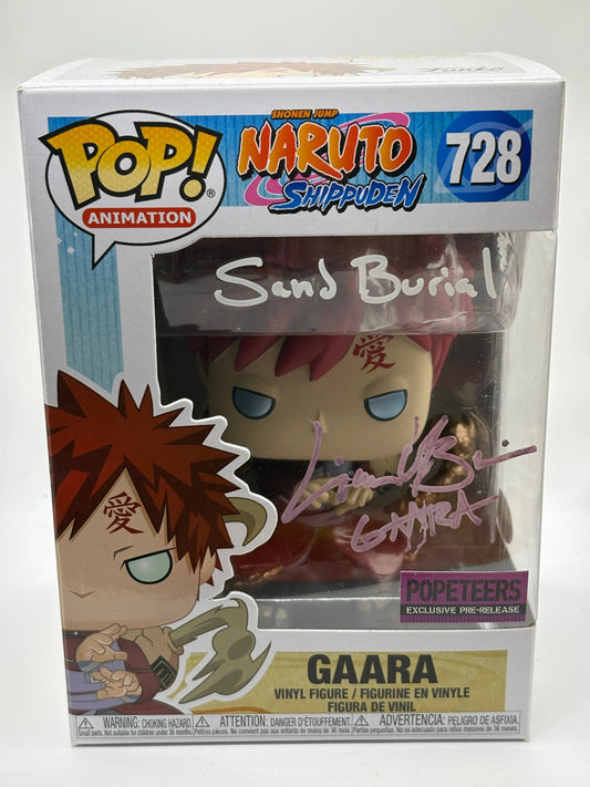 Funko POP! Naruto Shippuden #728 Gaara Signed + Cert Popeteers Pre-release Exclusive FRENLY BRICKS - Open 7 Days