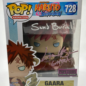 Funko POP! Naruto Shippuden #728 Gaara Signed + Cert Popeteers Pre-release Exclusive FRENLY BRICKS - Open 7 Days