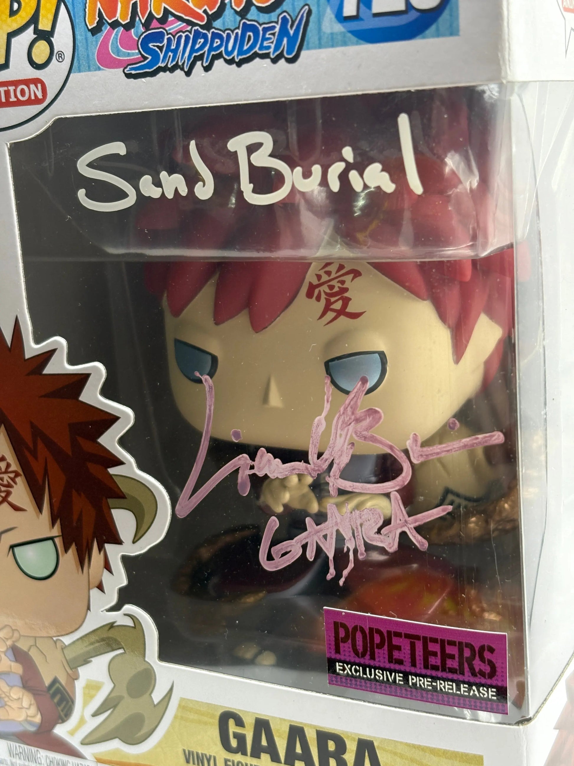 Funko POP! Naruto Shippuden #728 Gaara Signed + Cert Popeteers Pre-release Exclusive FRENLY BRICKS - Open 7 Days