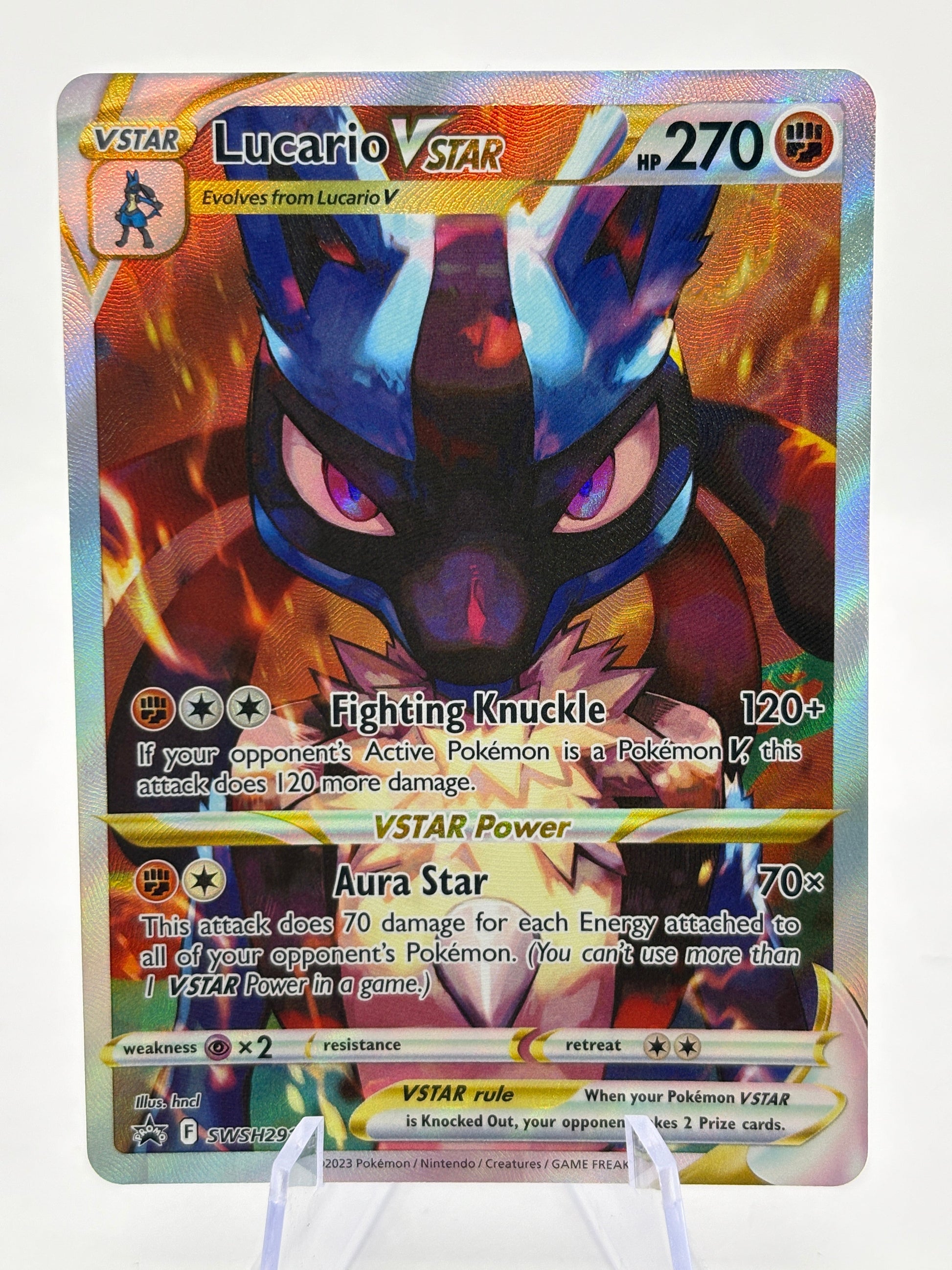 Pokemon TCG SWSH Promos - Lucario VSTAR SWSH291 LP Full Art FRENLY BRICKS - Open 7 Days