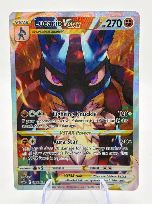 Pokemon TCG SWSH Promos - Lucario VSTAR SWSH291 LP Full Art FRENLY BRICKS - Open 7 Days